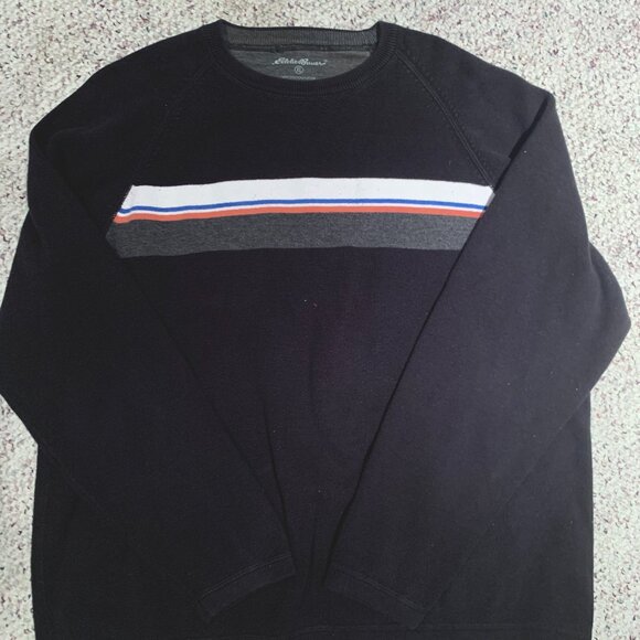 eddie bauer sweater men XL crew neck knitted heavy Navy Blue. - Picture 1 of 5